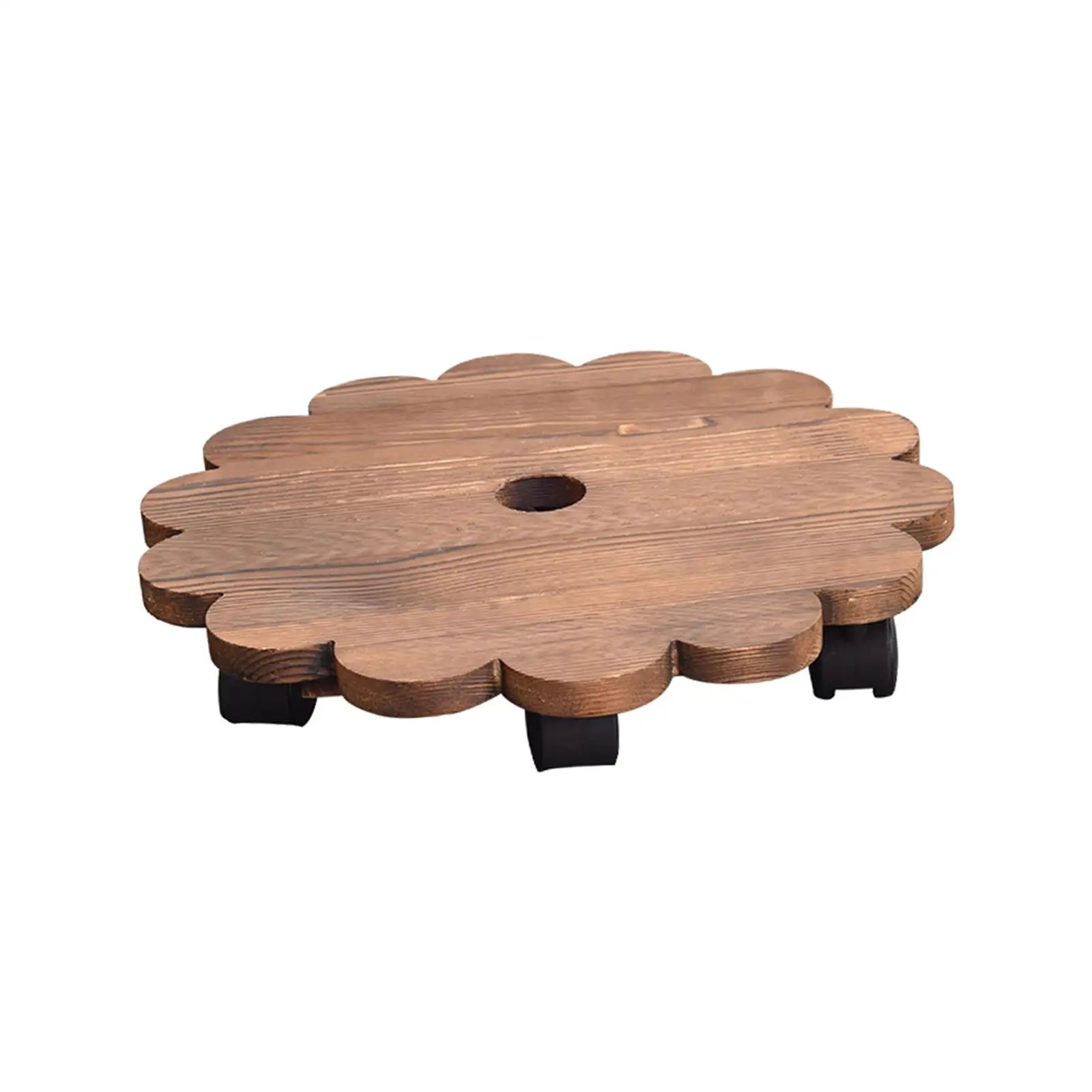 Wooden Plant Roller Rolling Plant Stand Universal Heavy Duty Movable Tray for