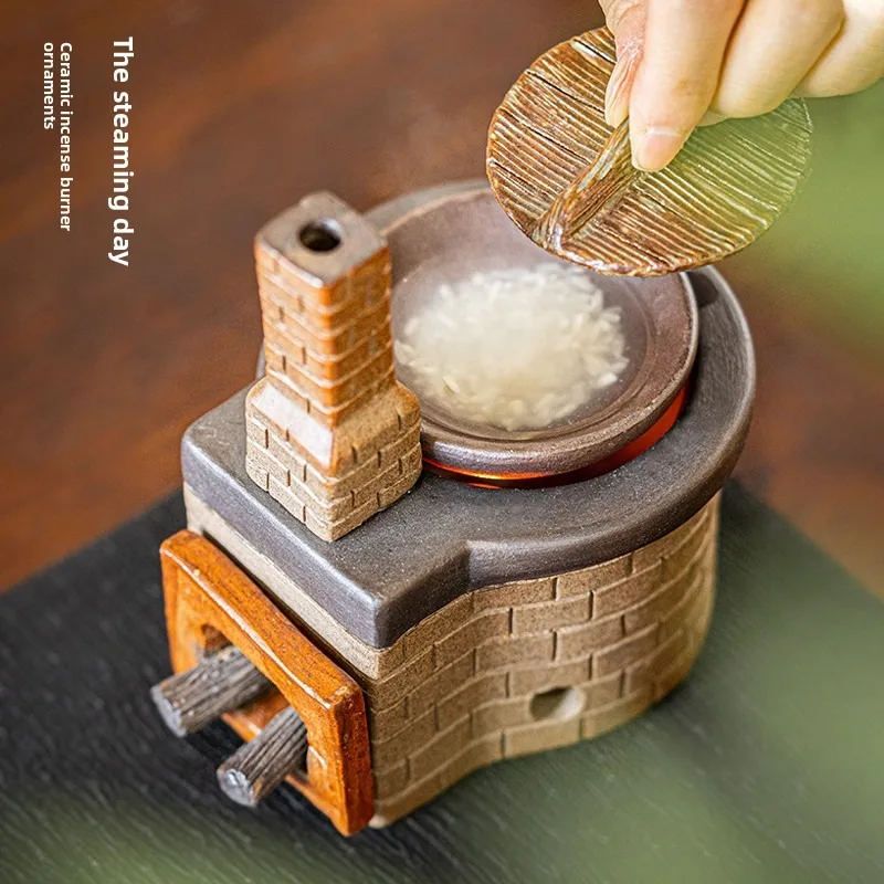 

Stove incense burner creative household aromatherapy burner reflux incense candle heating essential oil