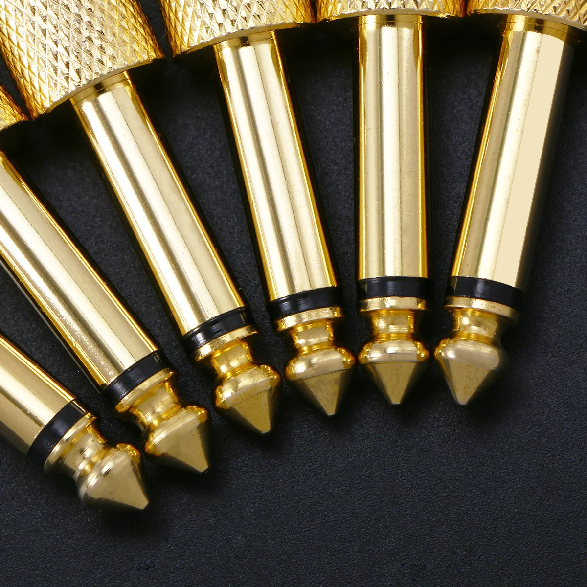 Acopladores de pedal de guitarra, 6 peças, 6.35mm, material premium, construção robusta, ideal para guitarristas profissionais, acoplador de pedal