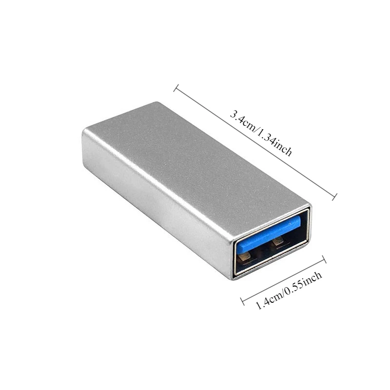 USB Female to Female Adapter (1/2/4 Pack), USB 3.0 Female to Type A Female 3.1 Coupler for Connecting Two USB Male Ends Devices