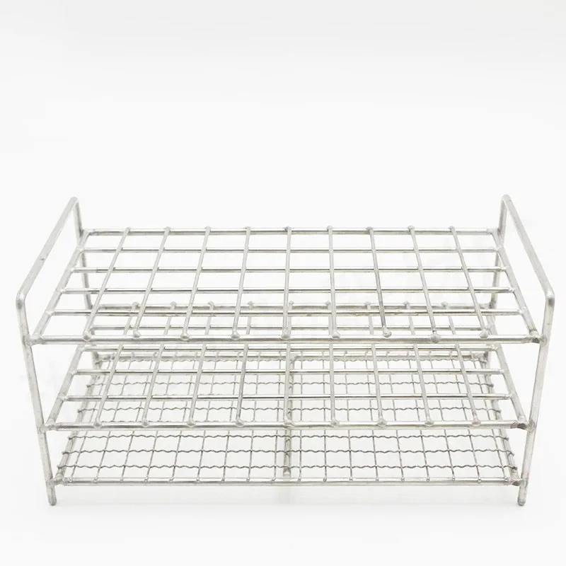 Multifunctional Stainless Steel Wire Test Tube Rack 12/24/40/50 Hole Centrifuge Tube Holder Colorimetric Tube Organizer for Lab