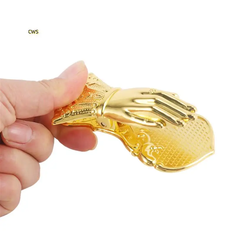 5X فاخر شيك مكتب ورقة تخزين كليب Ins المطاوع الذهب خمر شكل اليد سبيكة وثيقة كتيب تخزين كليب