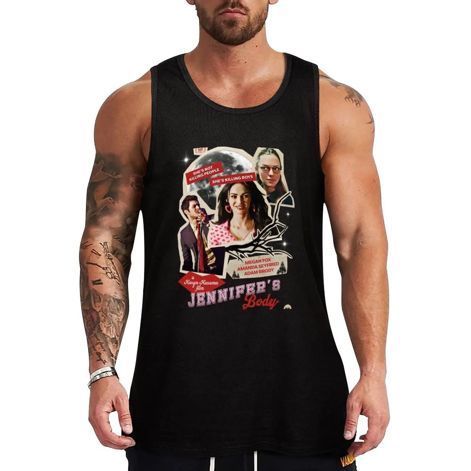 original Jennifer's Body poster Tank Top Sleeveless top Japanese t-shirt men clothings Men's summer t-shirt