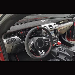 Custom Car Dashboard Cover Wrap in Alcantara for Ford Mustang 2015-2019 Shade Cushion Pad Carpets Accessories