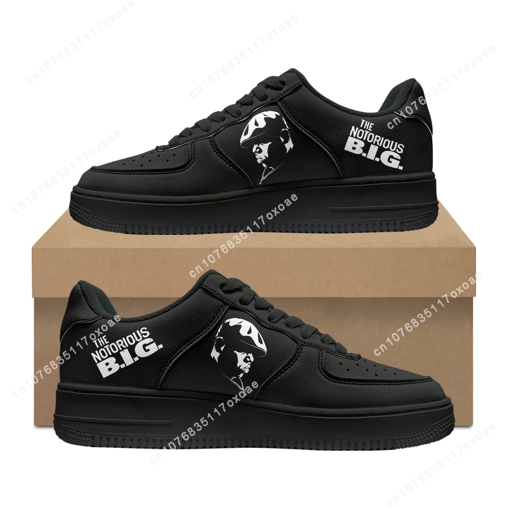 

The Notorious Big Biggie Smalls Air Basketball Mens Womens Sports High Quality Flats Force Sneakers Lace Up Mesh Custom Shoe DIY