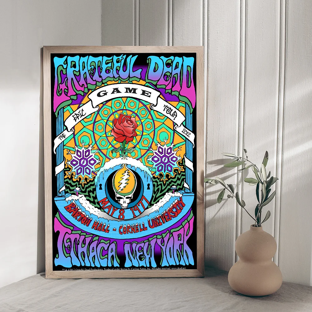 Grateful Dead DIY Sticky Poster Vintage Room Bar Cafe Decor Home Decor