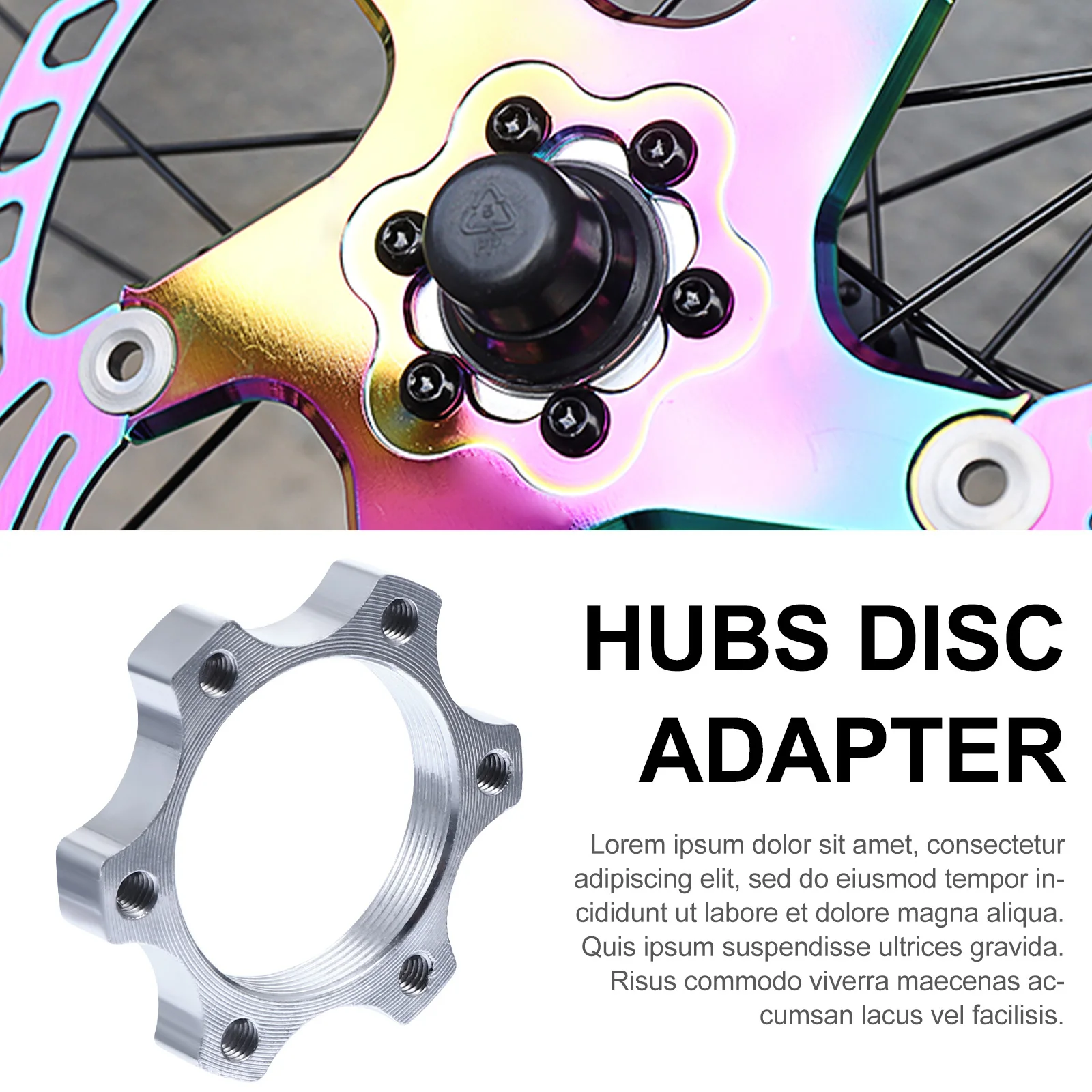 

6pcs Bike Disc Brake Flange Adapter Hub Conversion Seat Tools Supplies Travel Mountain Accessories Durable Smooth Premium