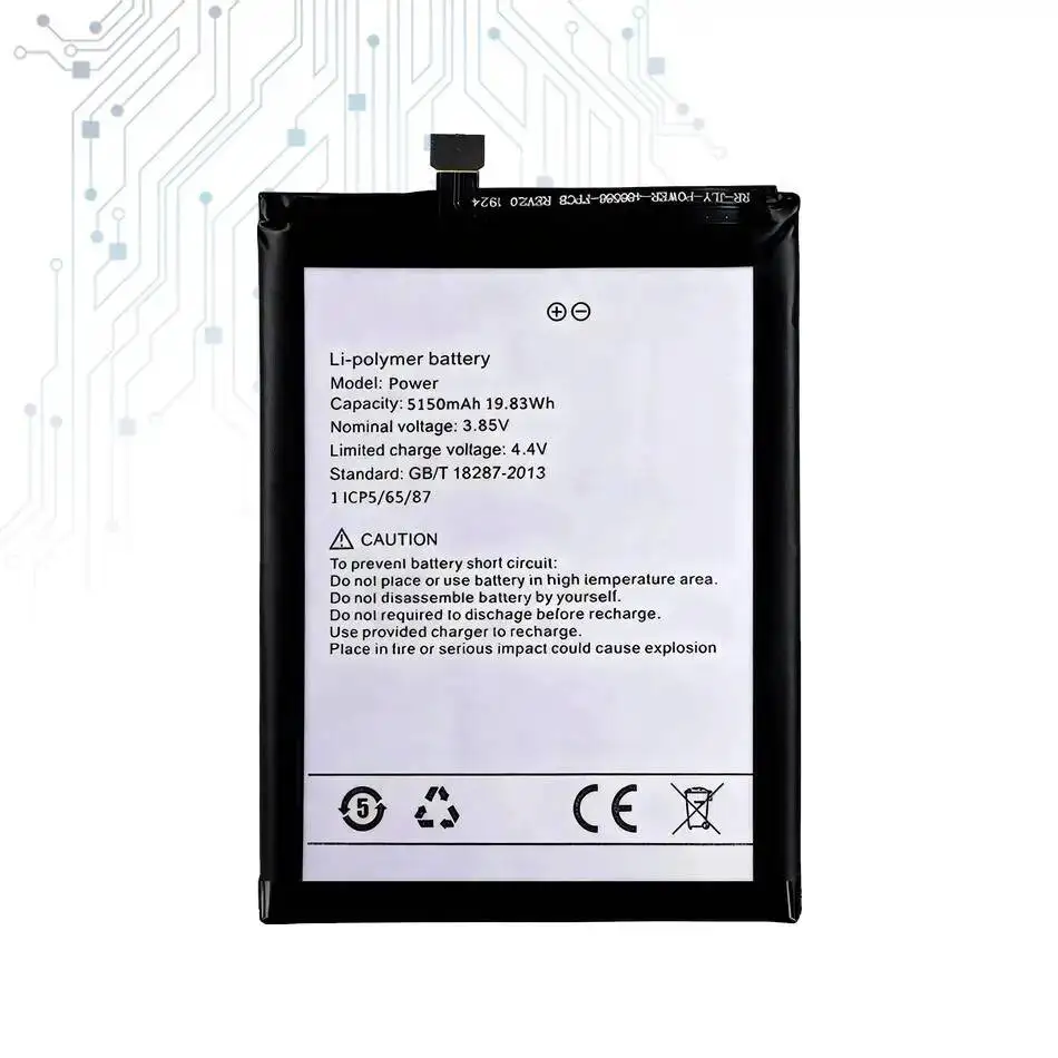 For Umidigi Umi Power Premium Replacement Safe 5150Mah Mobile Phone Battery