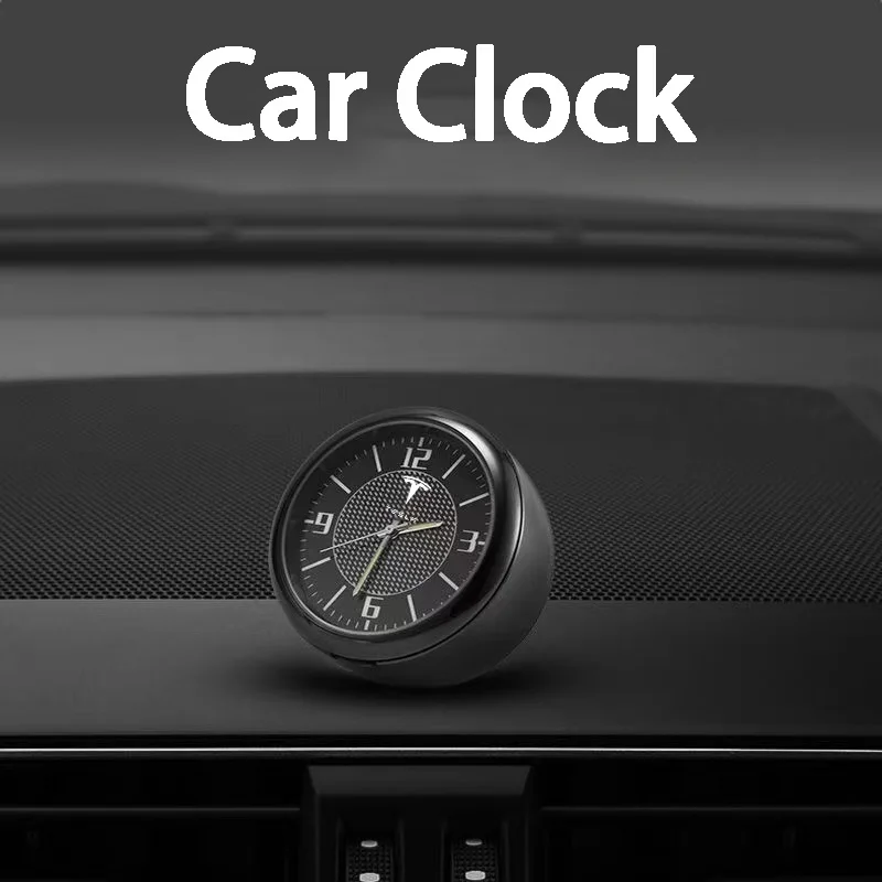 

For Tesla Model 3 Model S Model X Model Y Roadster SpaceX Auto Watch Outlet Dashboard Car Clock Air Clip Interior Accessories