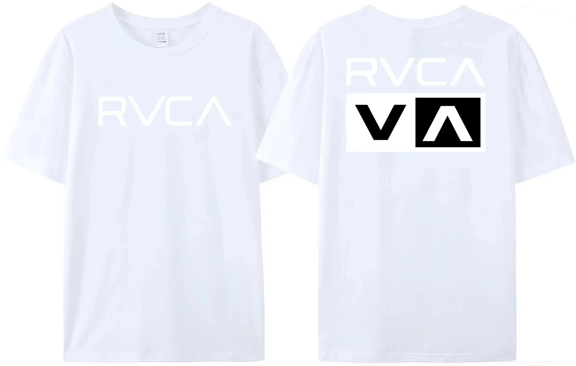 RVCA T Shirt Men Women Black Tee Summer Cotton Tshirt Oversized Short Sleeve Fashion Design Brand T-shirt Top Streetwear Clothes