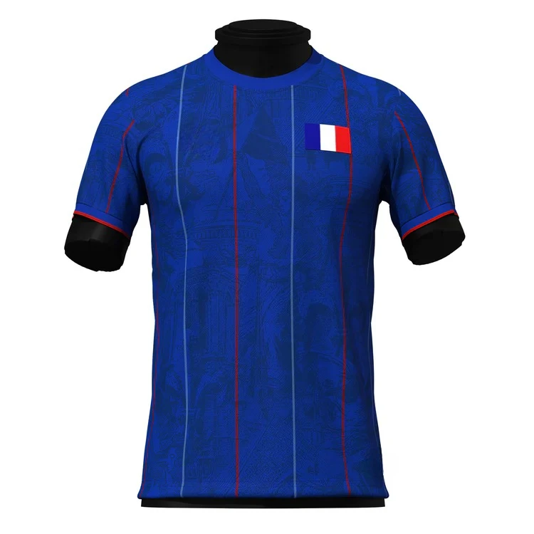 2027 French Fans Football Training T-Shirt - 3D Print - Fashionable, Comfortable and Breathable - Family Clothing