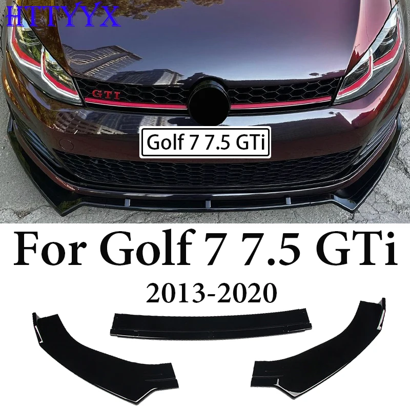 Fit For VW Golf 7 7.5 MK7 MK7.5 GTI R 2013-2020 Front Bumper Splitter Lip Diffuser Body Kit Spoiler Guard Retro