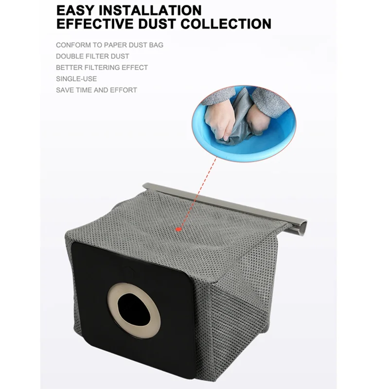 قماش مكنسة كهربائية شامل قابل للغسل ، كيس غبار ، قابل لإعادة الاستخدام ، 11x10 ، مناسب لفيليبس ، فيليبس ، LG ، سامبونج