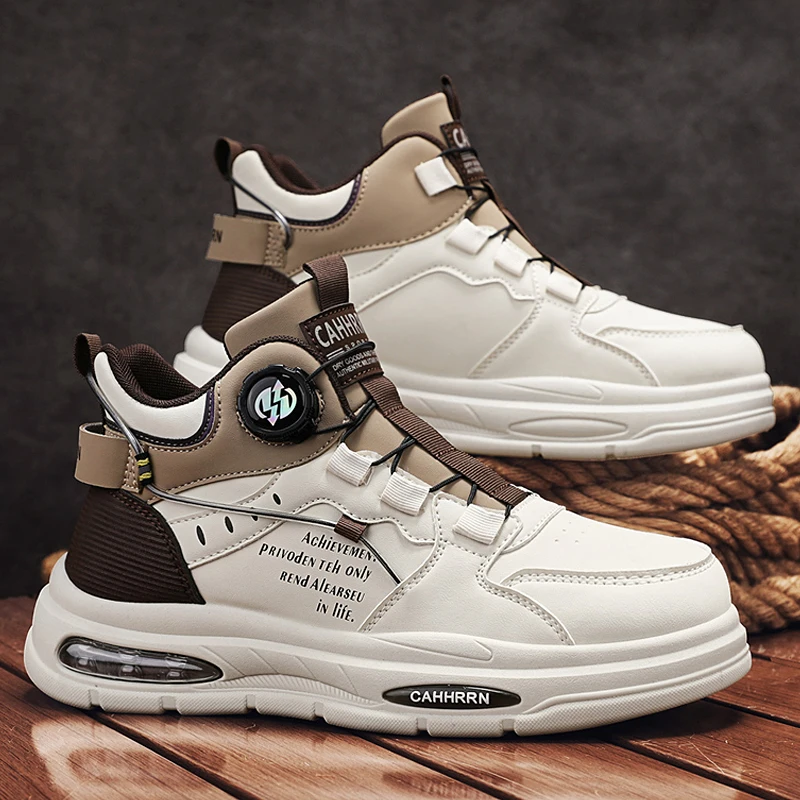 

High-top sneakers work shoes, versatile thick-soled shoes, casual trendy outdoor shoes, 7511