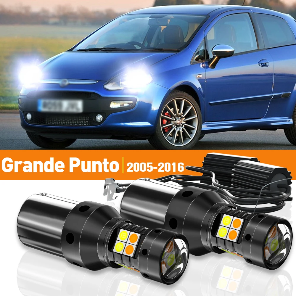 

2x светодиодный двухрежимный указатель поворота + дневные ходовые огни DRL для Fiat Fullback 2016-2017, аксессуары Canbus