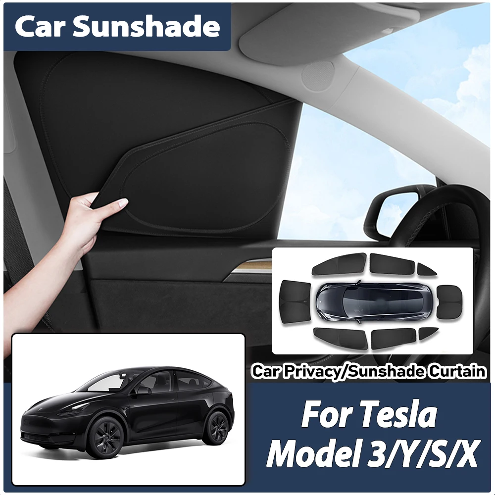 

For TESLA Model 3 Model Y/S/X Car Sunshade Car Sun Protection Insulation Measuring Windows Privacy Curtains