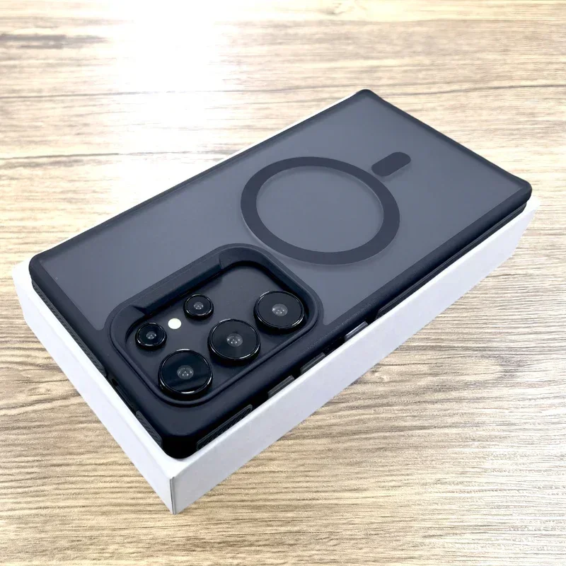 Stoßfeste Rüstungshülle für Samsung Galaxy S25 S24 S23 S22 Ultra Plus S25Ultra für Magsafe Charge Anti-Fingerabdruck Hard Full Cover