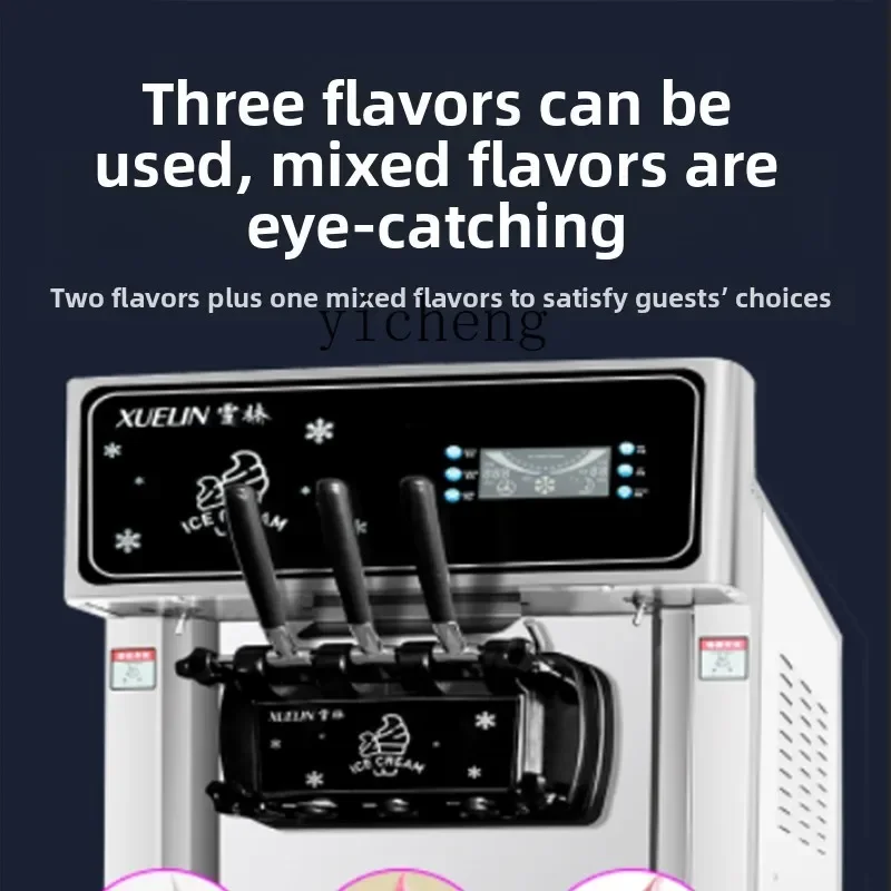 Automatic Ice Cream Machine Commercial Vertical Large Capacity Desktop Cone Ice Cream Machine