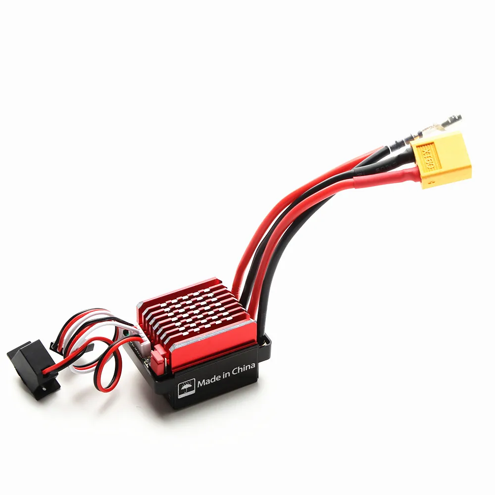 60A Brushed ESC Electric Speed Controller 6V/2A BEC for 1/10 RC Car Traxxas TRX4 TRX6 D90 HSP Redcat 4WD Truck Monster Crawler