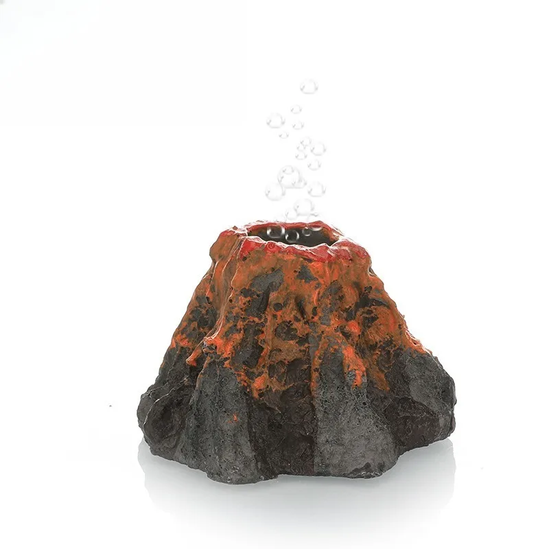 1 Stück Aquarium-Landschaftsgestaltung Simulierter Vulkan Aquarium-Zubehör Felsenbrunnen für Pumpe Belüftungsstein Sauerstoff