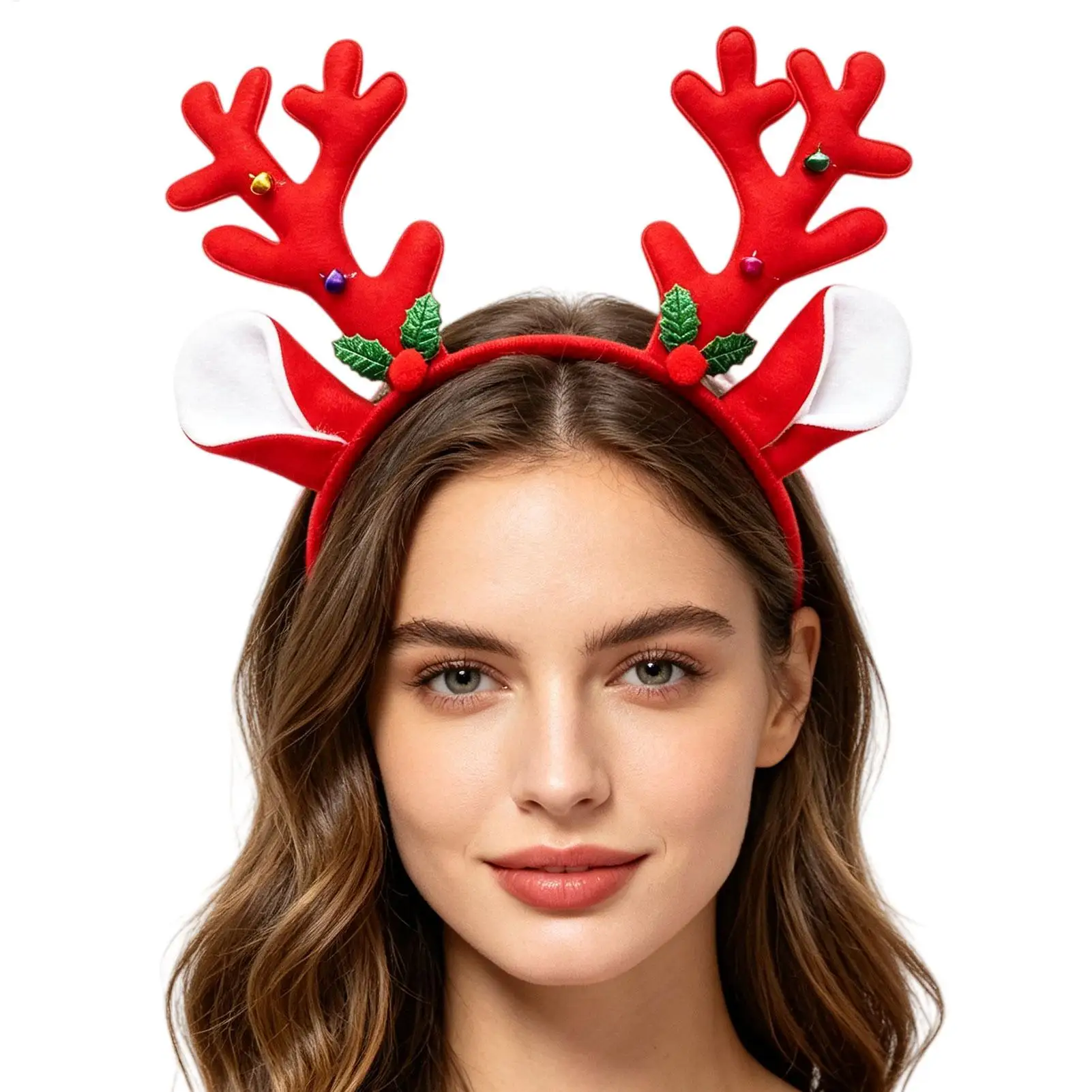 クリスマス柄のトナカイの角のヘッドバンド。リアルな3D素材を - Reindeer Antlers Headband のレビューと価格