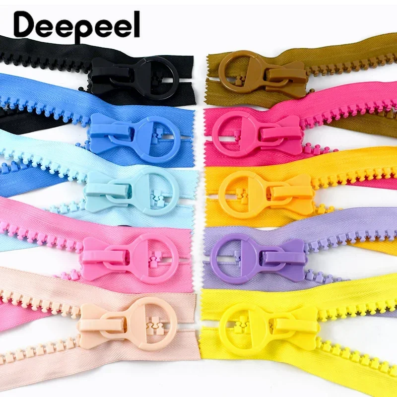 2/5/10Pcs Deepeel 20# Extra Large Resin Zipper 25cm Colored Zippers Repair Bags Pencil Case Clothing DIY Sewing Accessories