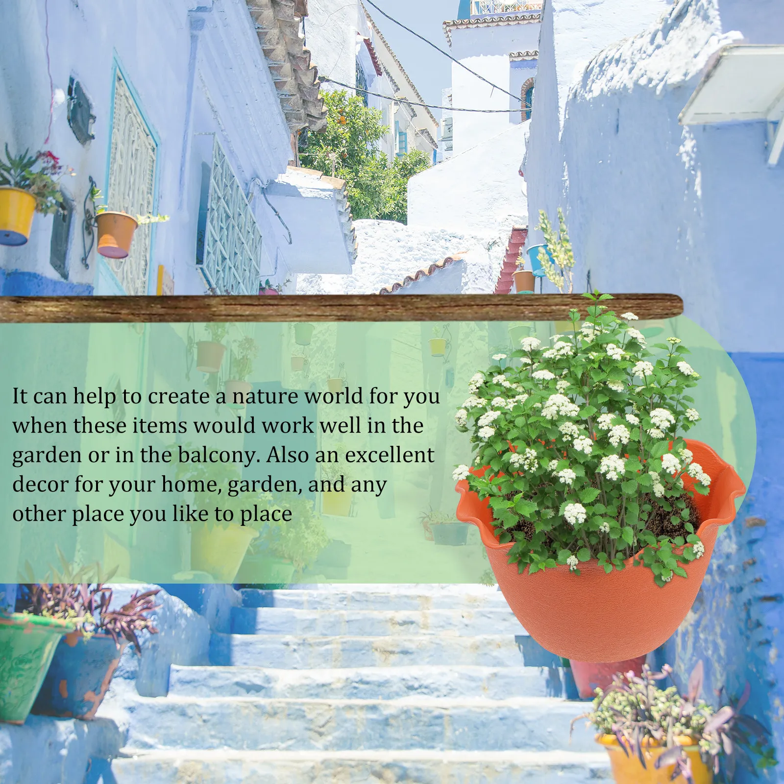 

1 шт. Ретро-корзина для цветов с эффектом напыления, прочная настенная подвесная кашпо для улицы, контейнер для садоводства на балконе, для суккулентов