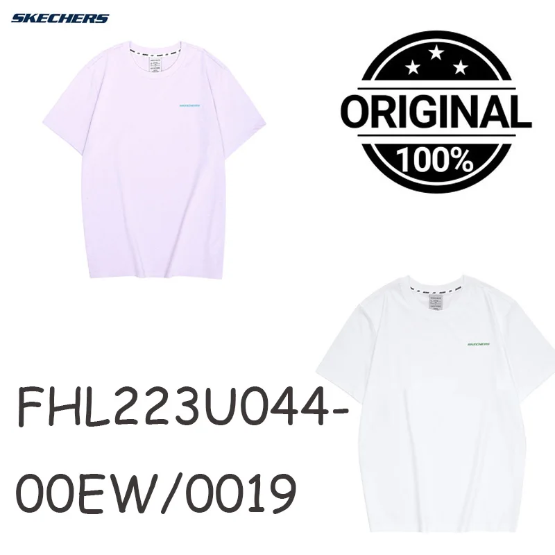 

Skechers Short Sleeve T Shirts FHL223U04400EW/FHL223U0440019 Casual Crew Neck Fleece Tees