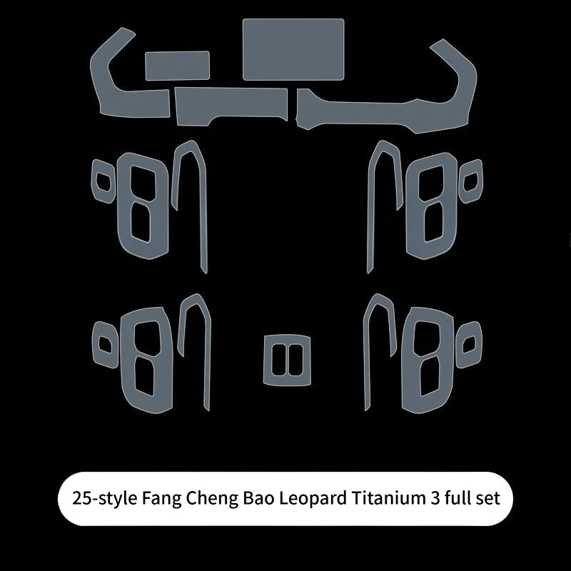 For 25 models of Fang Cheng Bao Leopard T3 center console screen, instrument cluster, and interior transparent protective film