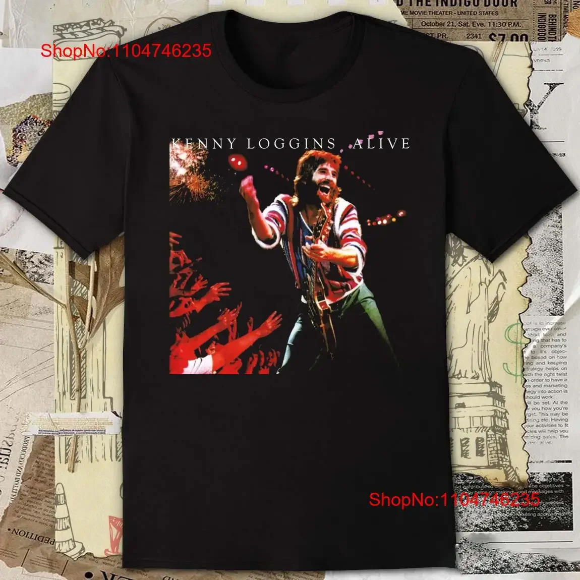 Kenny Loggins Alive t-shirt toutes tailles S à 5XL LI1407 vintage lavé doux étiré homme graphiste vêtements décontracté unisexe