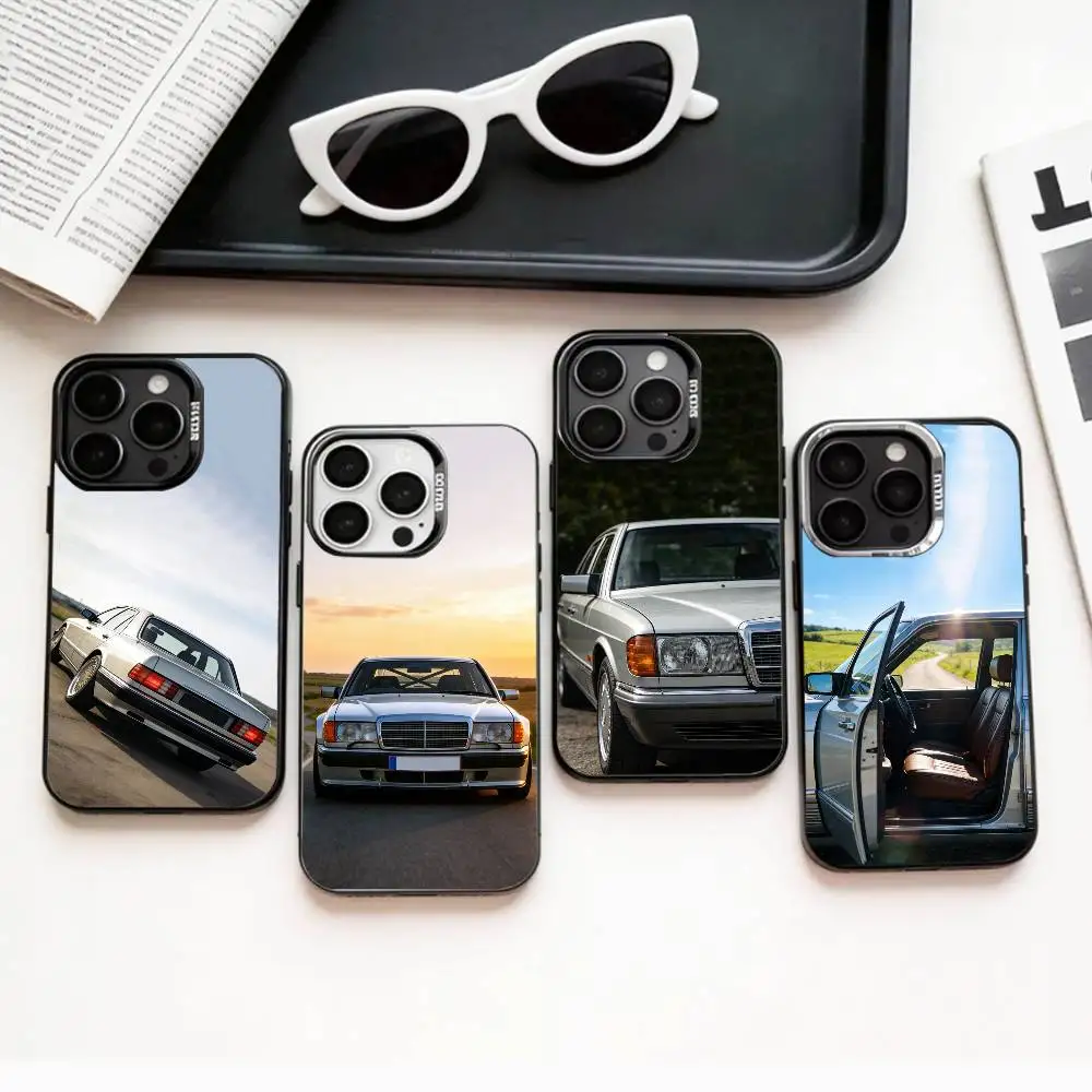 

D-DTM W-W126 O-Oldtimer Car Phone Case For iPhone17,16,15,14,13,12,11 Plus,Pro Max Colored Silver Plated Inside Cover