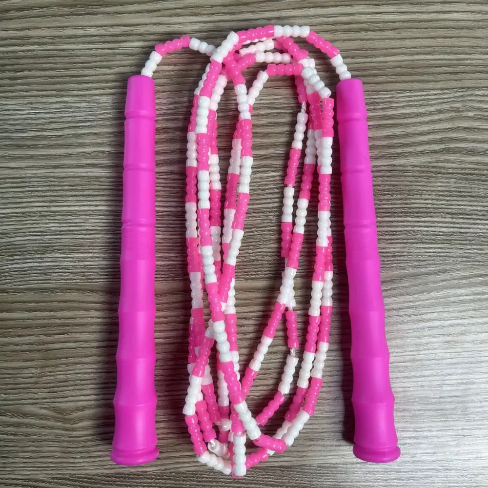 Children Skipping Rope For Fitness Exercise Soft Bead Design Adjustable Length Lightweight Handle School Physical Training