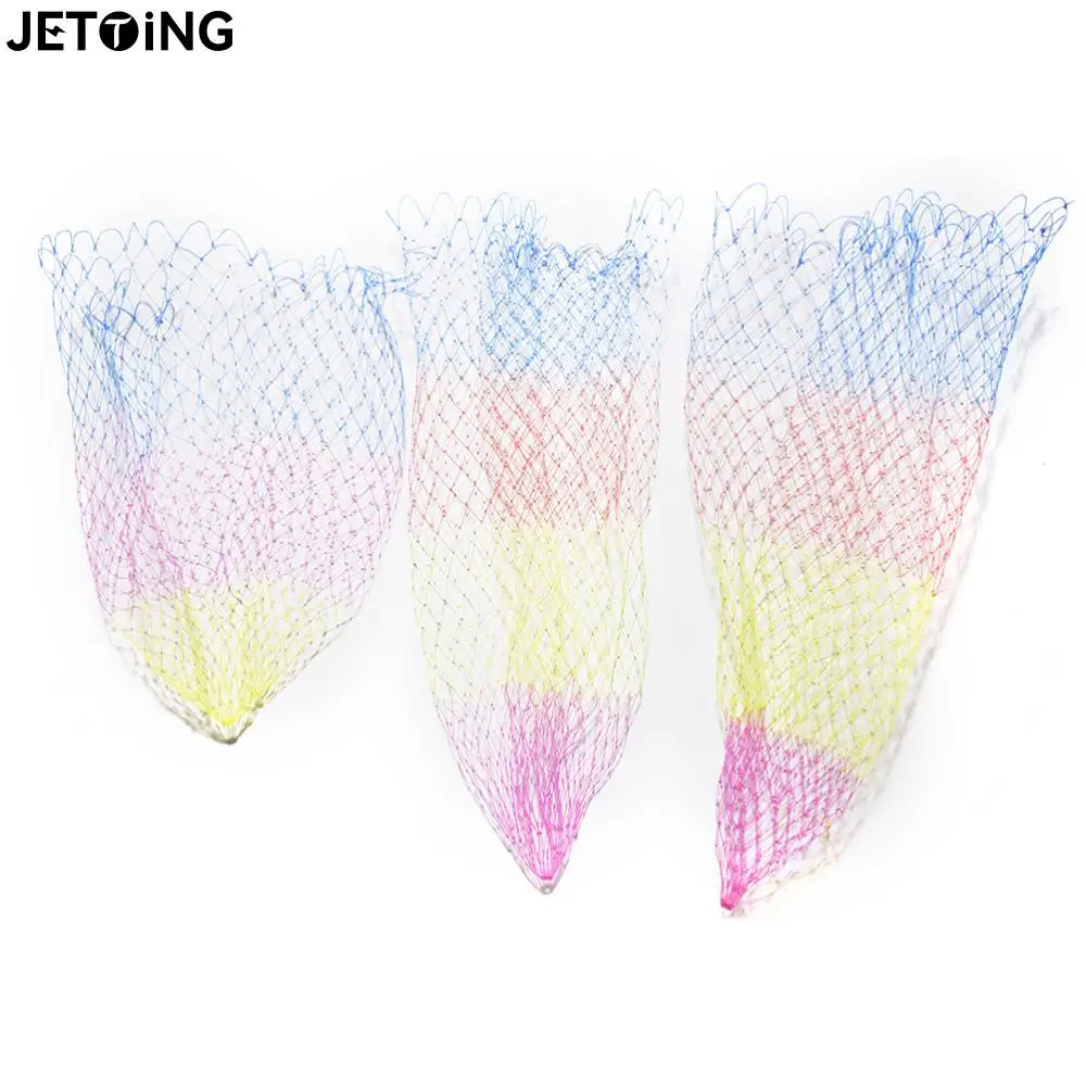 Nylon Fishing Nets Collapsible Fishing Tools Rhombus Mesh Hole Depth Folding Nylon Landing Dip Net 3 Sizes