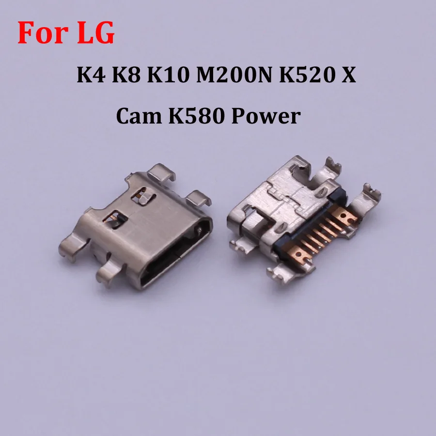 100-200pcs USB Jack Charging Socket Port Plug Dock Connector For LG K4 K8 K10 M200N K520 X Cam K580 Power