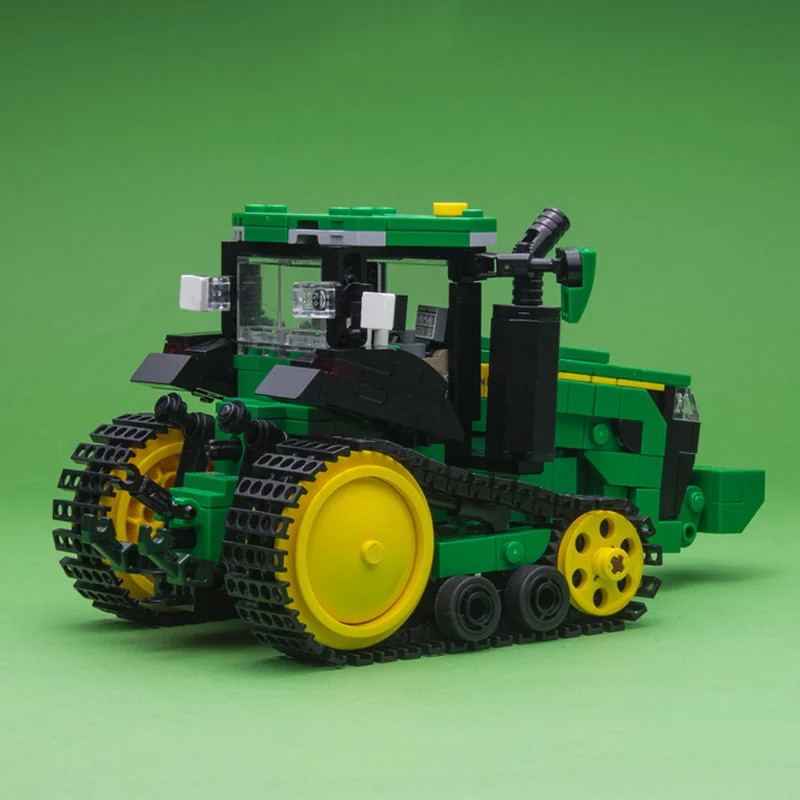 598PCS MOC Johns Deeres 8RT 410 Trattore Modulare Building Block Modello FAI DA TE Kit Veicolo Agricoltore Giocattolo Creativo per I Bambini