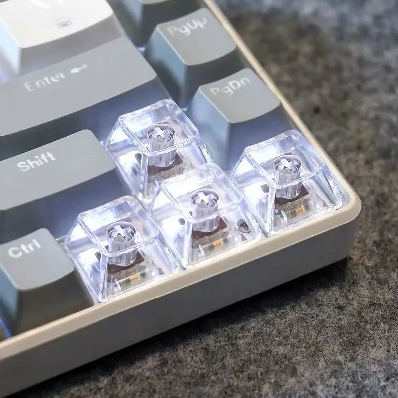 DIY Transparent Keycaps OEM Height R4 Up Down Left Right Personalized Black Transparent Mechanical Keyboard Keycaps