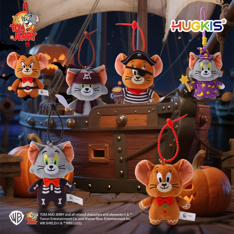 Kawaii Genuine Tom and Jerry Plush Doll Pendant Anime Cartoon Series Tom Cat Doll Keychain Bag Accessories Couple Birthday Gifts view 5