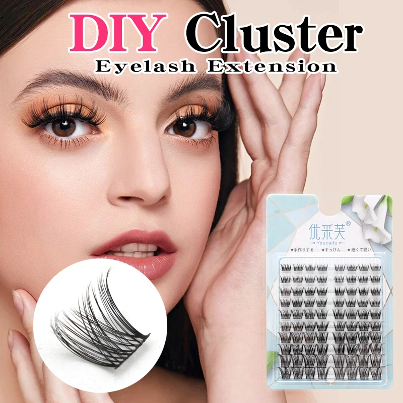 

DIY Cluster Lashes Extension kit Mix 8-16MM 10 Rows Segmented Natural Volume Individual False Eyelashes makeup