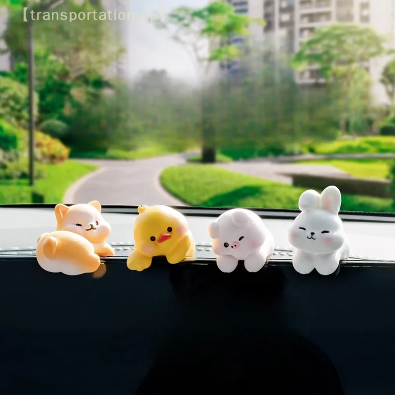 Duopack Small Cartoon Animal Car Dashboard Accents, Enjoyable Car Interior Ornaments, Unique Display Screen Gifts