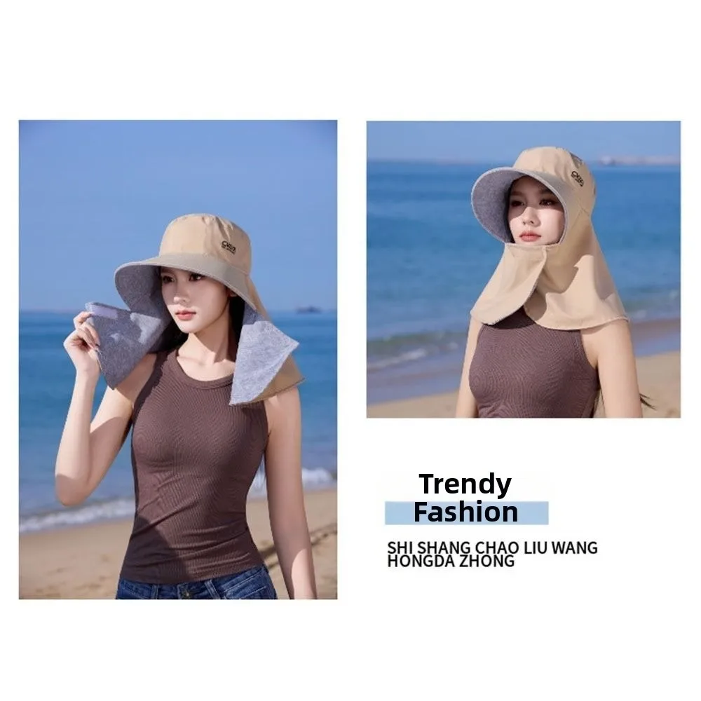 Large Brim Fisherman Hats UV Protection Double-Sided Wearable Bucket Hats Breathable Sun Protection Hat Outdoor Cycling Sport