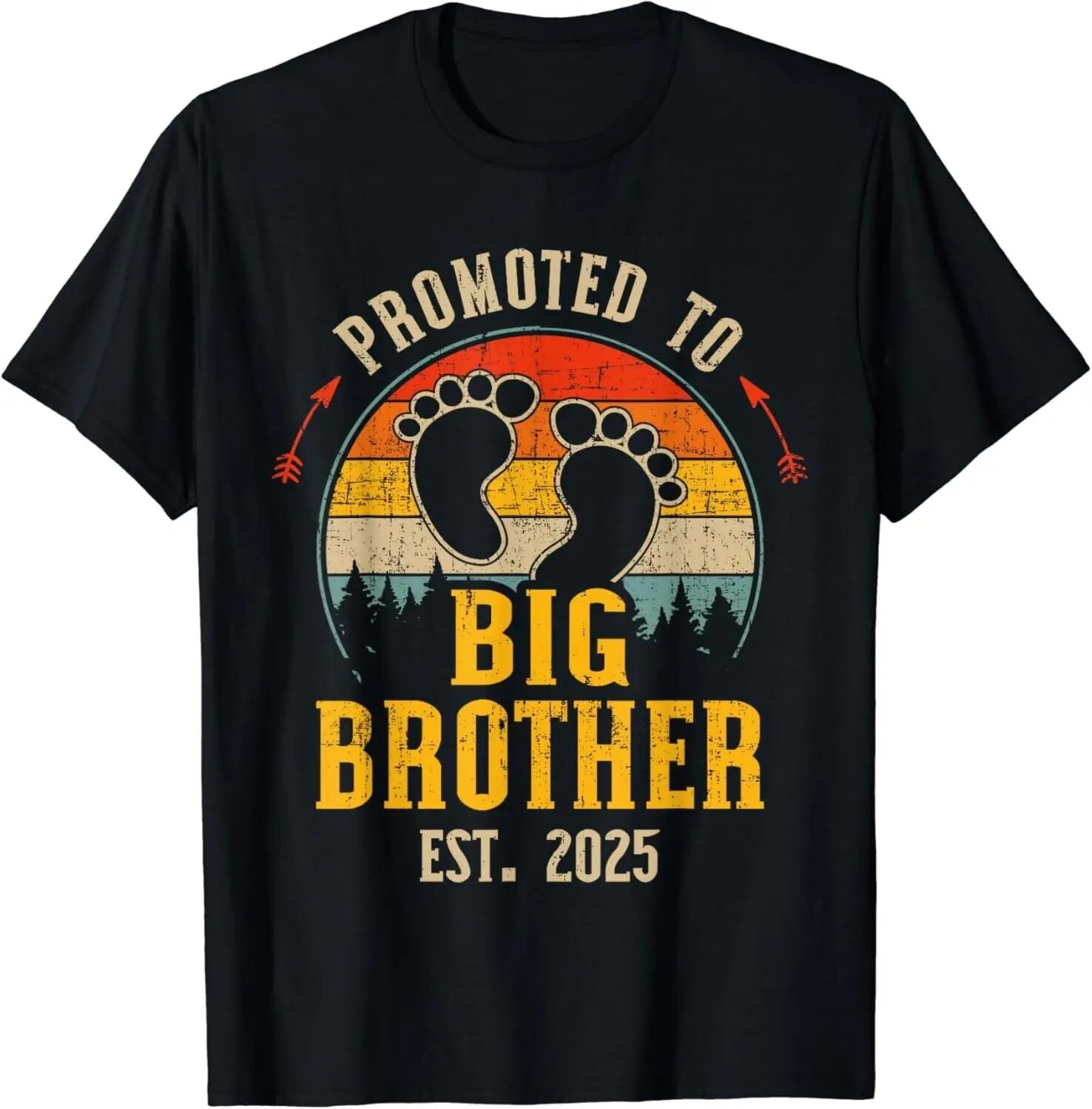 Promoted to big brother est_ 2025 for new baby vintage Gift Unisex T-Shirt