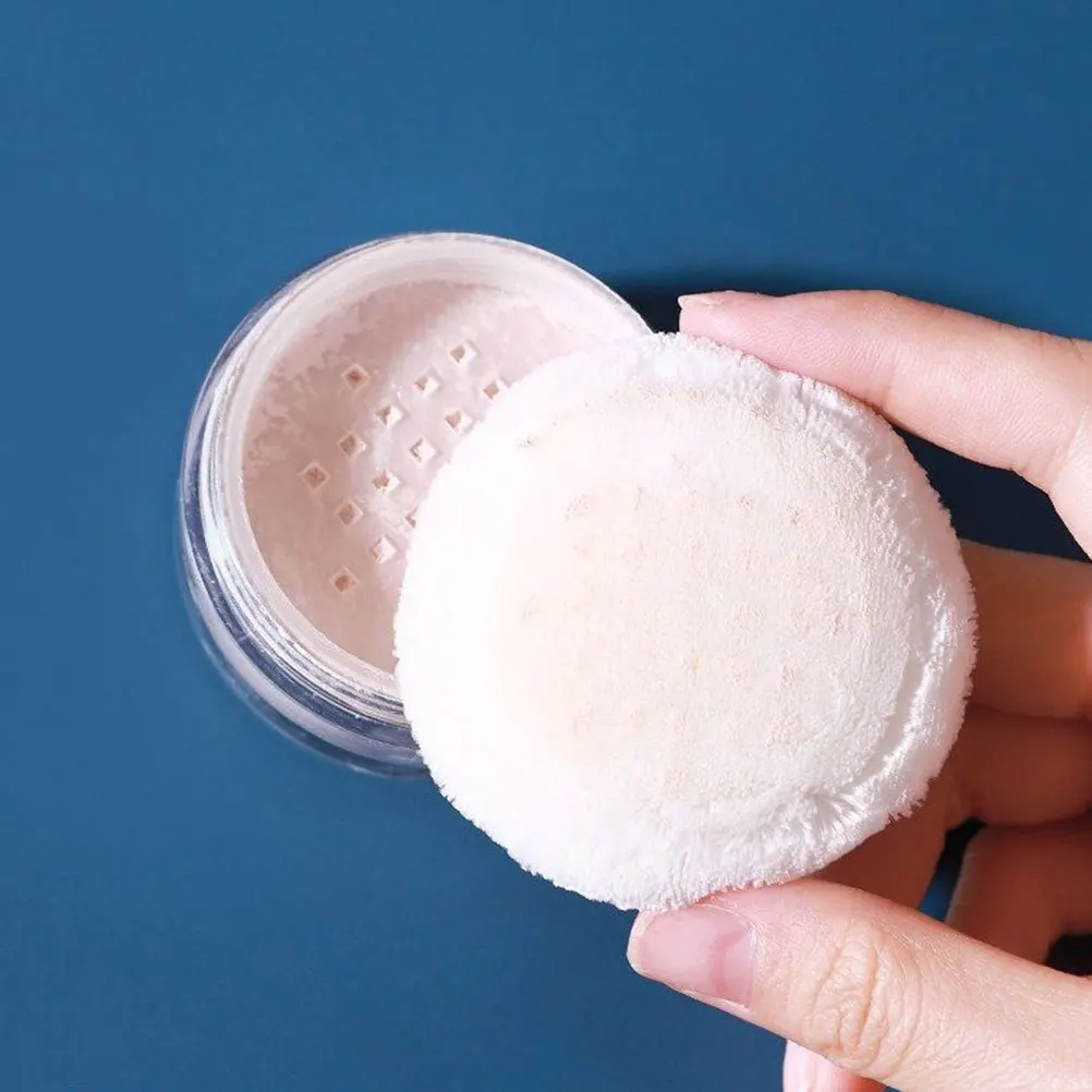 

4Pcs Powder Puff Round Makeup Tool Ribbon Soft Breathable Compact Powder Reusable Loose Foundation Applicator for Women