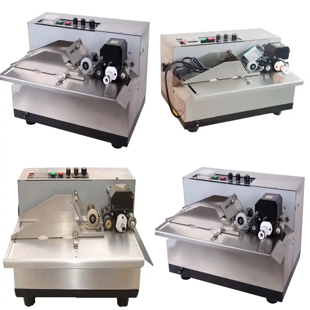 Electric Continuous Automatic Solid Ink Wheel Expiry Date Batch Lot Number Coder Stamping Printer Coding Machine