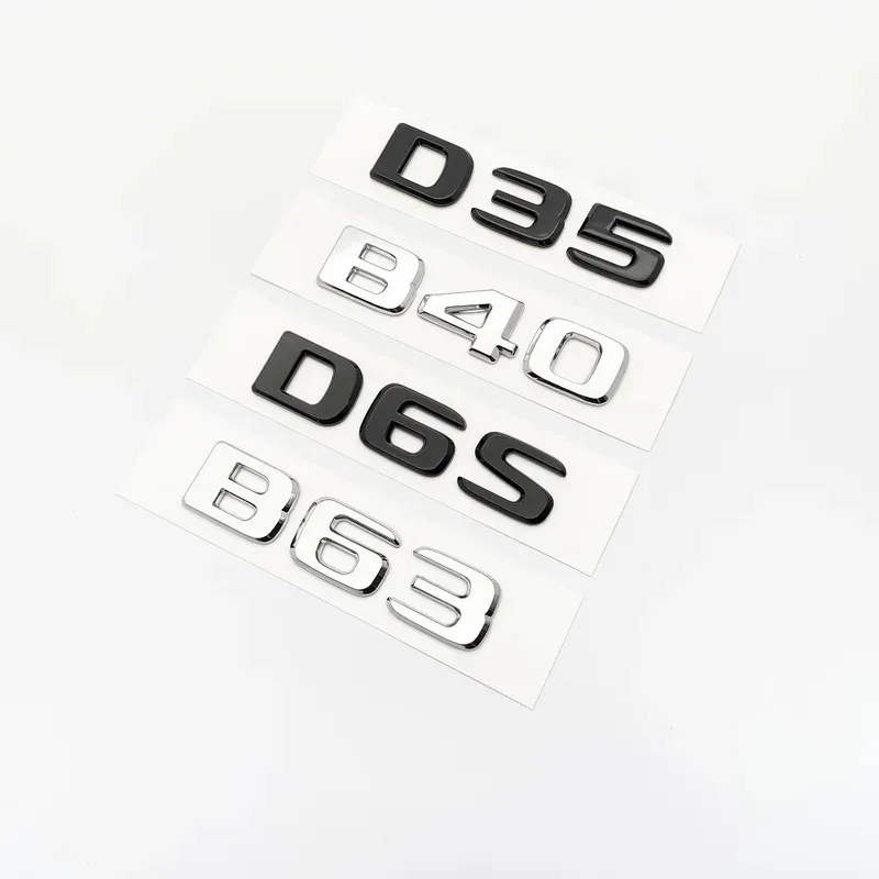 3D Silver Black Letters 550G 4X4 850 550 D35 B40 D6S B63 Emblem for Mercedes Benz Brabus G Car Trunk Rear W463 W464 Logo Sticker