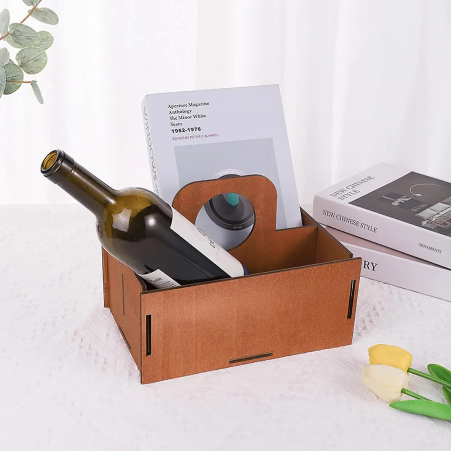 CANBOUNRetro Solid Wood Storage Box Desktop Basket Book Snacks Fruit Cosmetics Organizer Boxes Home Bedding Room Basket