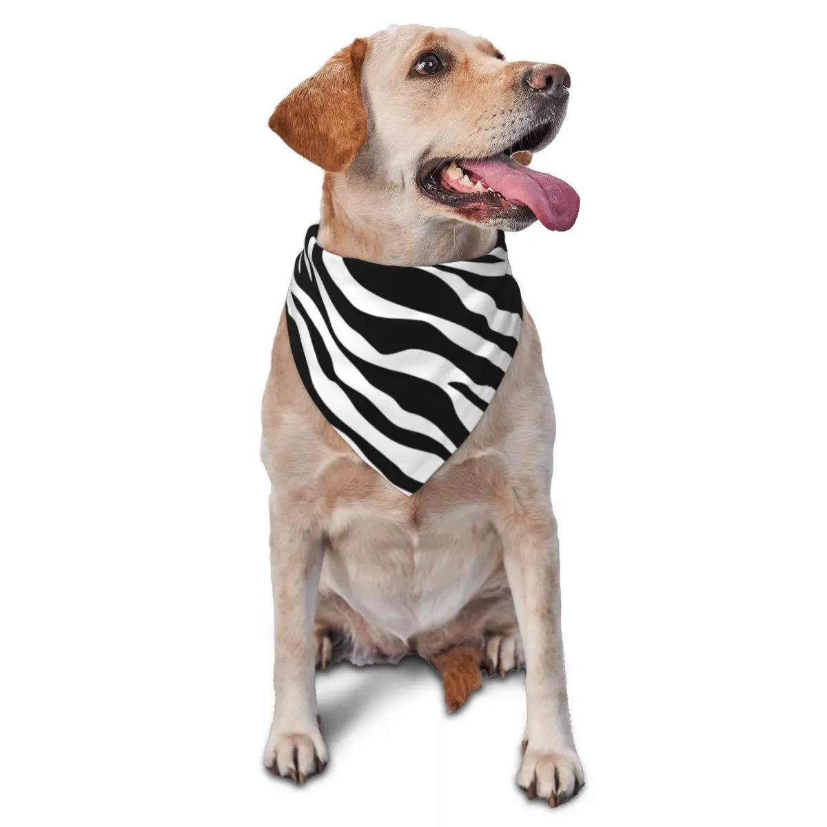 

Банданы для домашних животных с рисунком лошади и зебры, черно-белые шарфы для домашних животных, полиэстер, треугольный нагрудник для домашних животных для щенков кошек