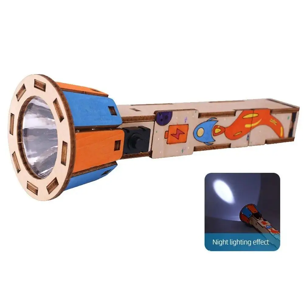 Hands-On Assembly DIY Flashlight Physics Science Electrical Components Technology Set Hand-Assembled Flashlight