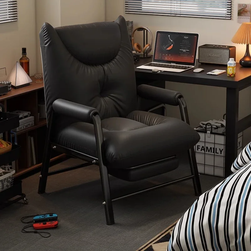 

Black Ergonomic Chair Footrest Designer Simple Portable Gaming Chairs Office Recliner Comfortable Sillas De Oficina Furniture