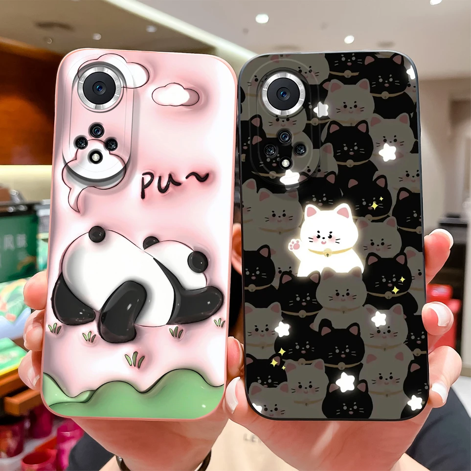 Popular Coque For Huawei Honor 50 50Pro Case Cute Cat Dog Phone Cases Shockproof Soft Back Cover For Honor50 Pro Huawei50 Funda