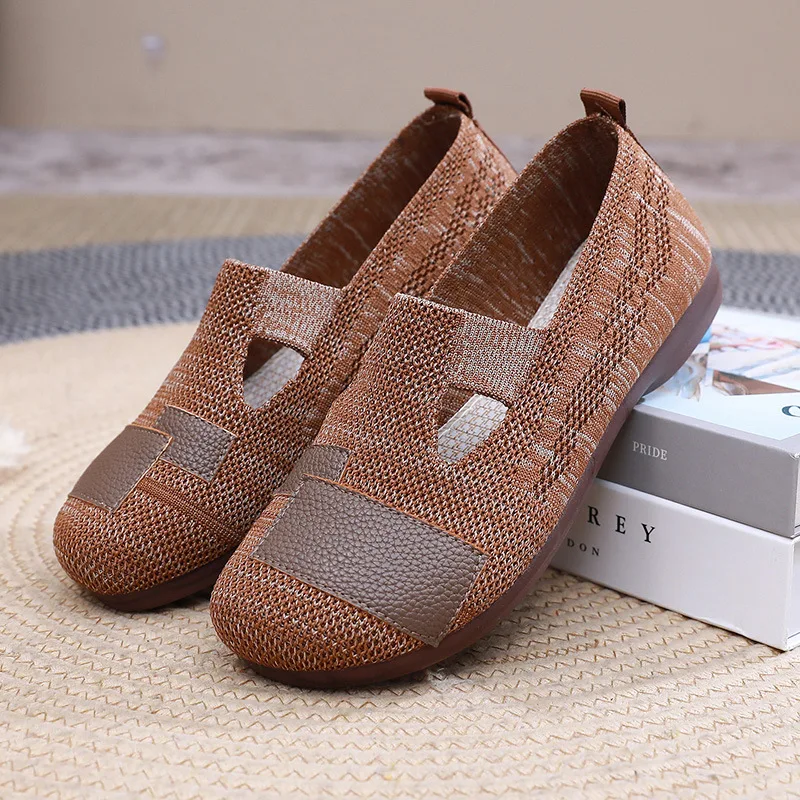 Shoes for Women Summer 2025 Mesh Breathable Comfortable Non-slip Flats Shoes Zapatos De Mujer Loafers Platfom Shoes 35-41